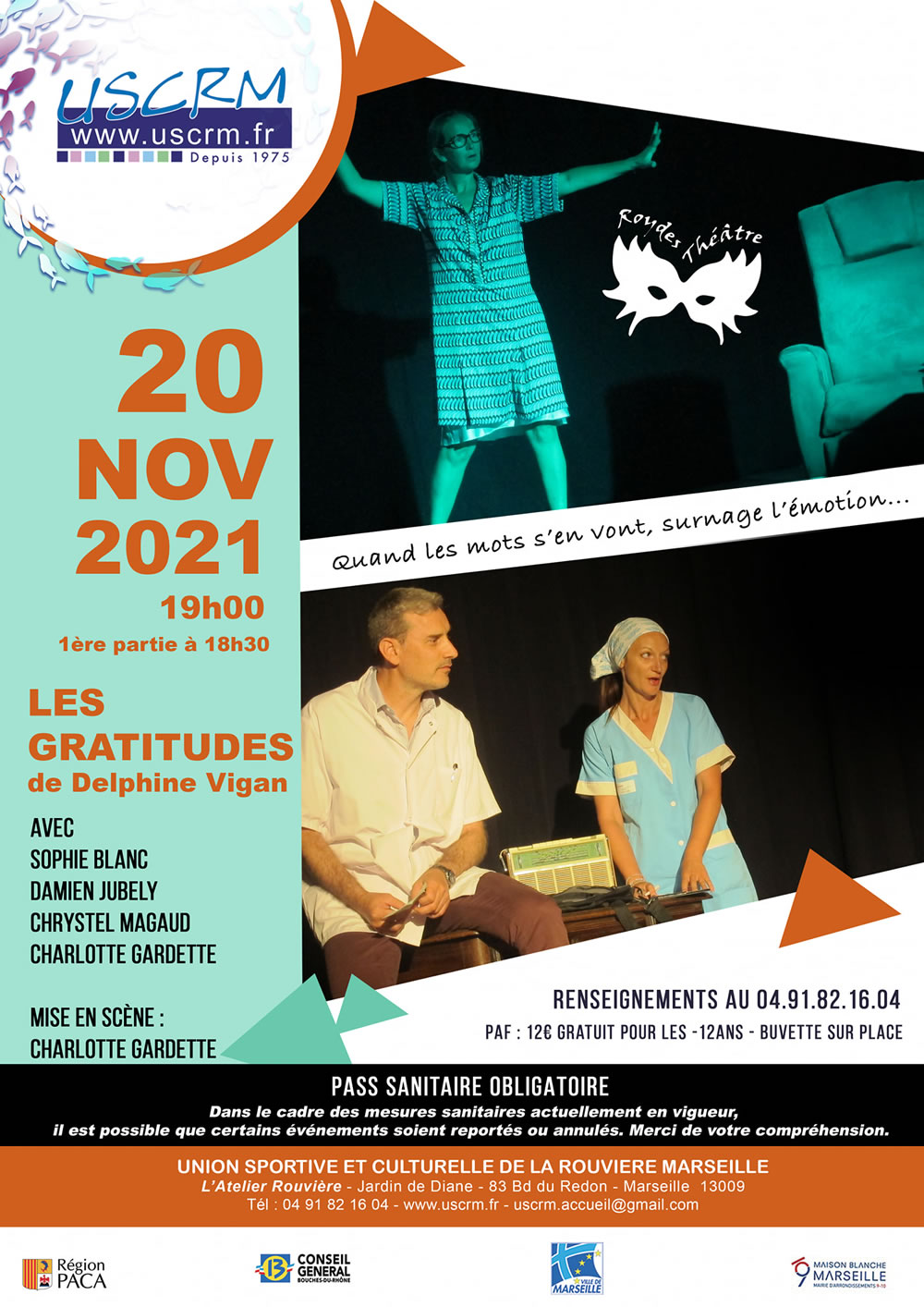 Les Gratitudes de Delphine de VIGAN à l'Atelier Rouvière