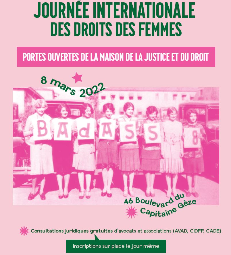 Journée portes ouvertes 8 mars Maison de Justice et du Droit