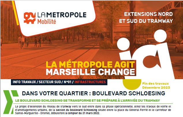 FLASH INFO - TRAMWAY EXTENSION NORD ET SUD DU TRAMWAY - BOULEVARD SCHLOESING