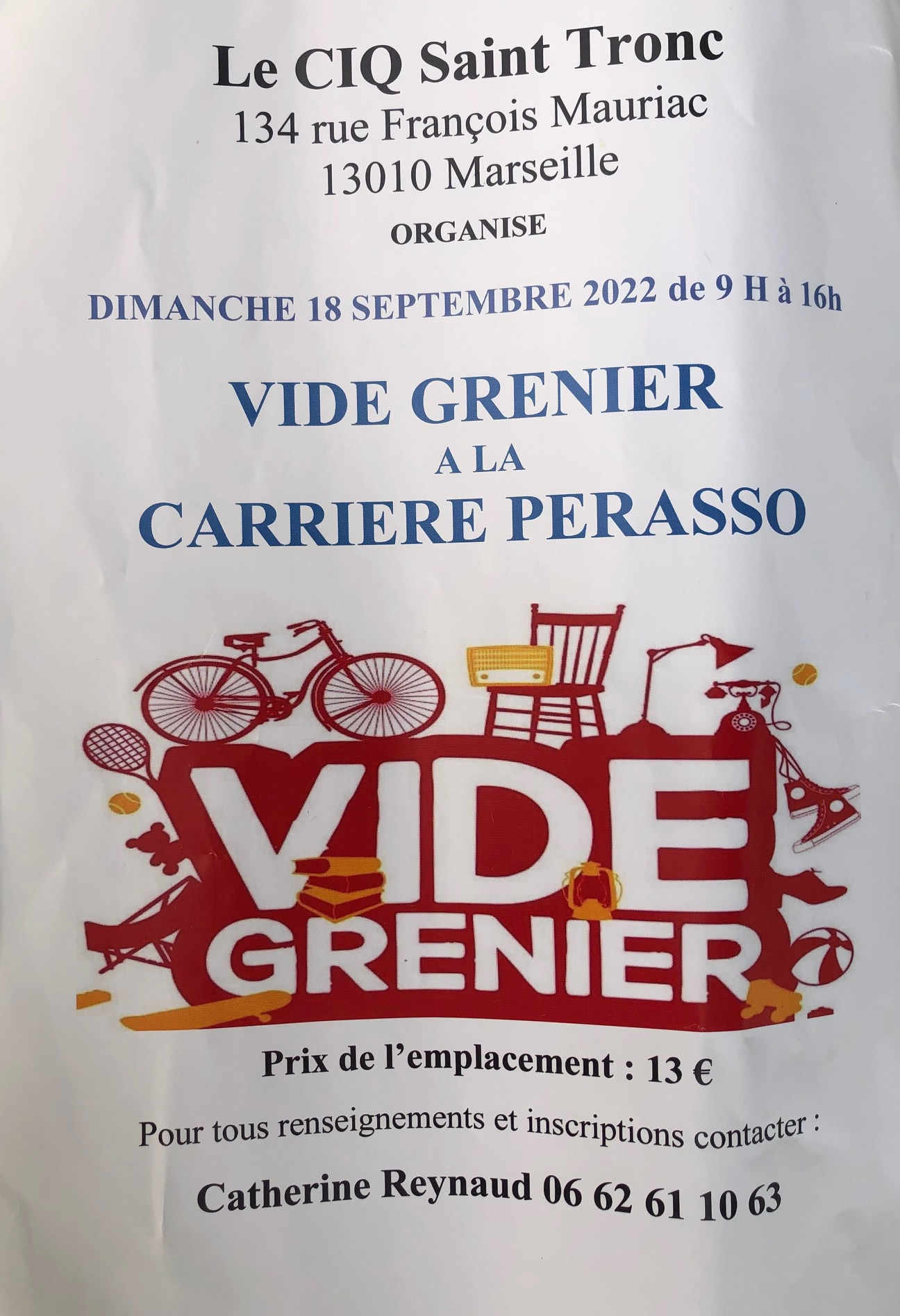 Vide Grenier Carrière Perasso par le Ciq de St Tronc