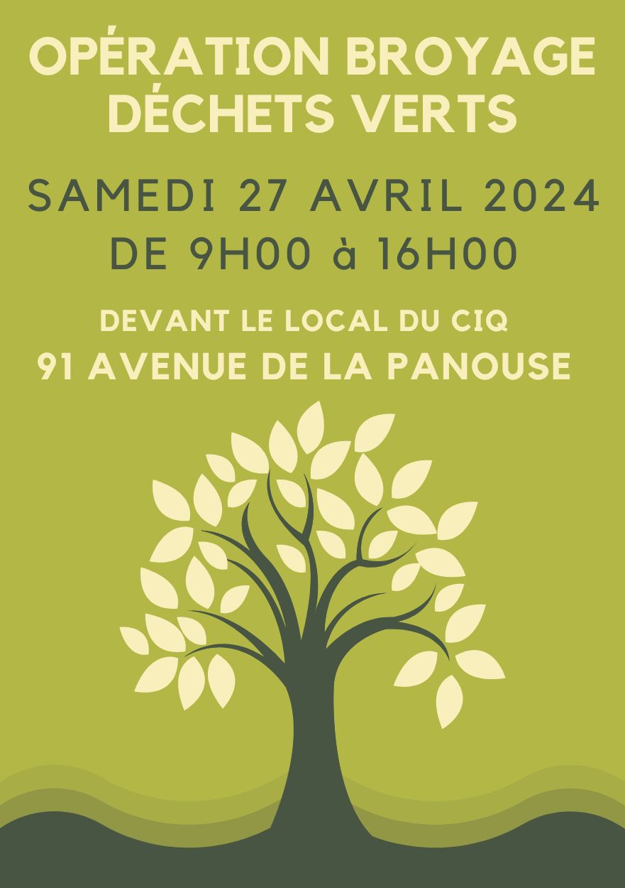 27 AVRIL 24 : OPERATION BROYAGE DECHETS VERTS