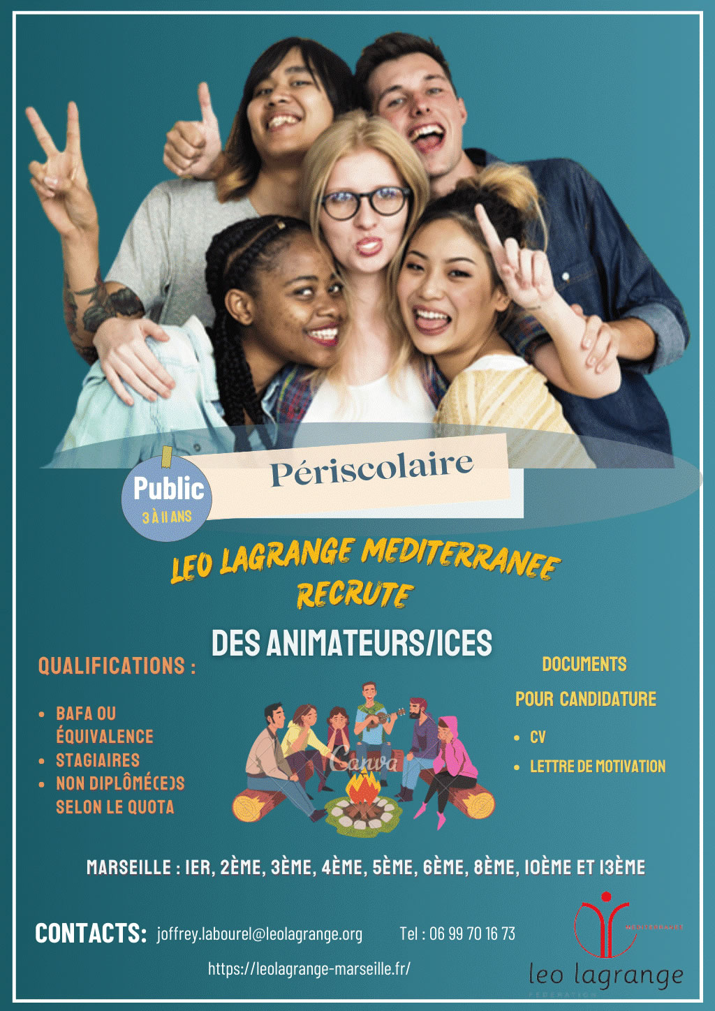 Léo LAGRANGE recrute des animateurs/animatrices