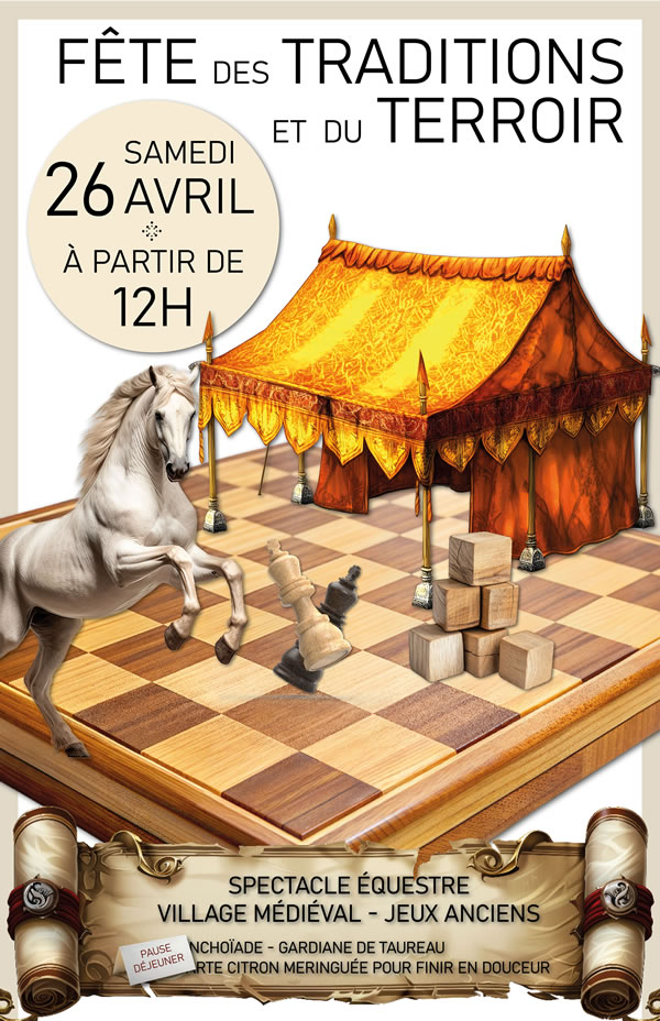 Samedi 26 avril 2025 : Fête des Traditions et du Terroir - Maison Blanche