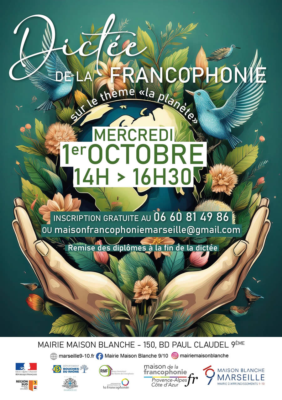  DICTÉE DE LA FRANCOPHONIE MERCREDI 1er OCTOBRE