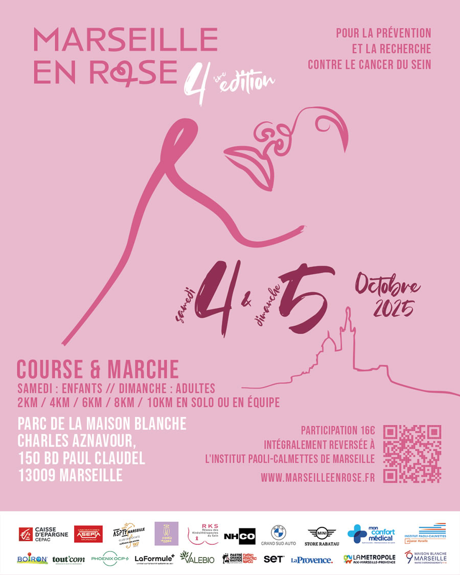 Inscription à la course solidaire &quot;Marseille en Rose&quot;