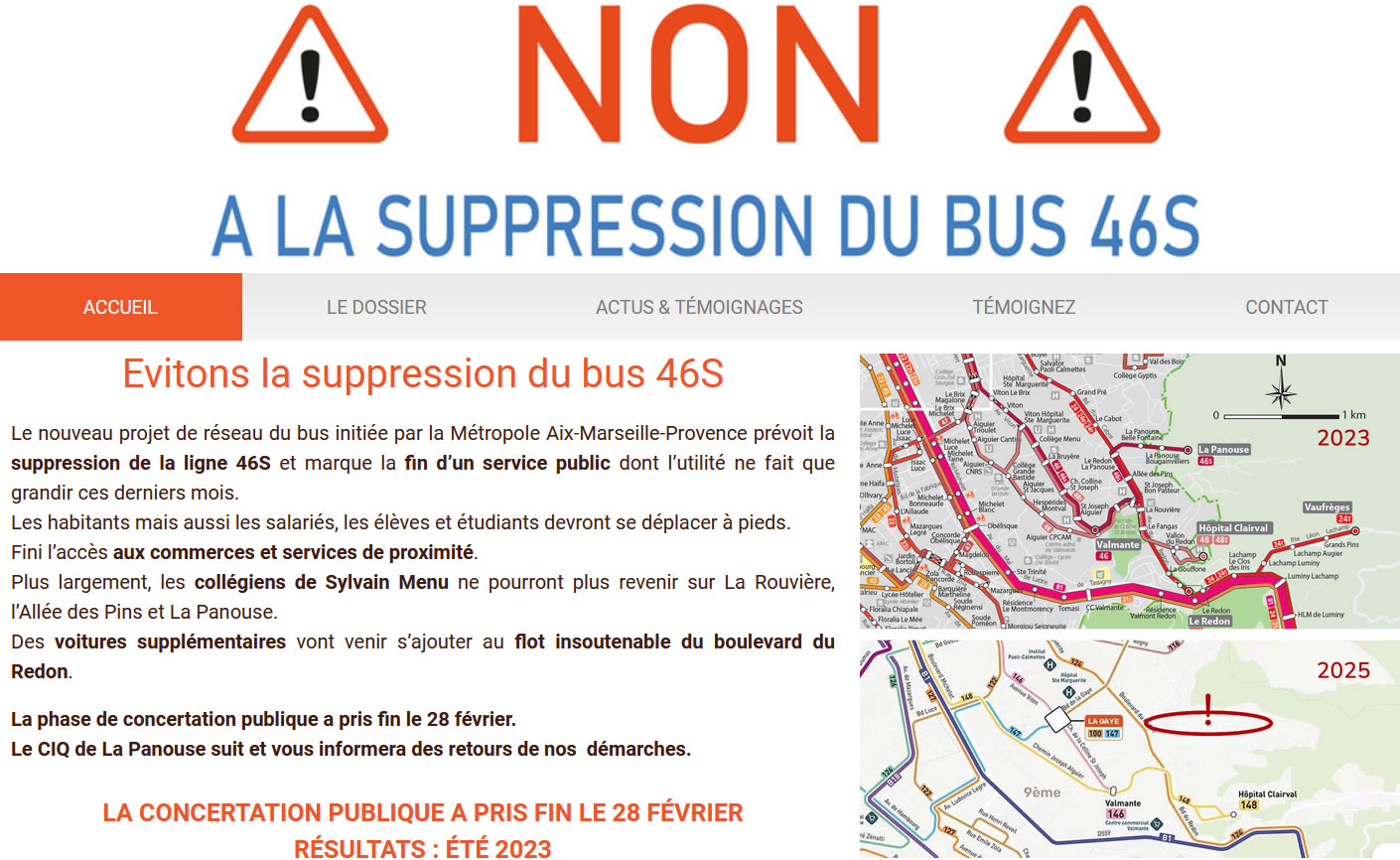 BUS 46S site dedie